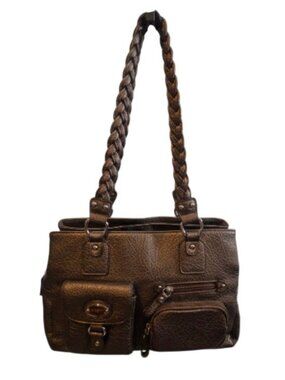 Rosetti Brown Multi-Pocket Organizer Shoulder Bag Y2K Utility Grunge